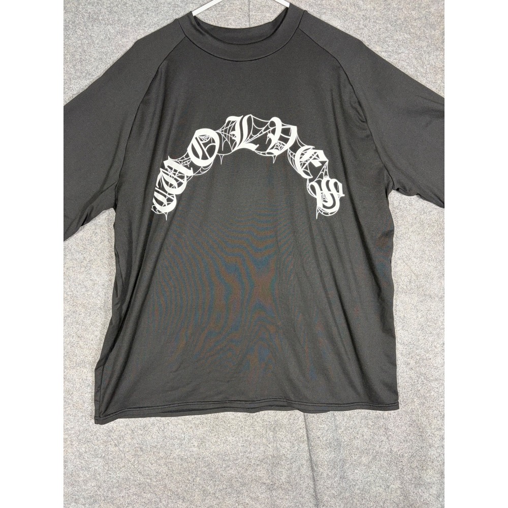 Darc Sport Dry Wolf Mens XXL Black Wolves Spiderweb Graphic Performance T-Shirt